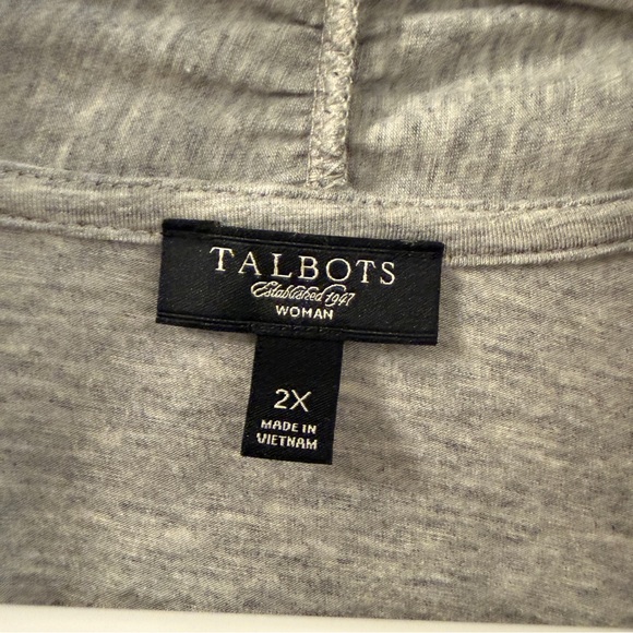 Talbots Gray Lightweight Stretch Open Cardigan Women’s 2X - Picture 2 of 4